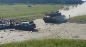 Tank vs Car High Speed