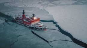 The World’s Biggest Nuclear Icebreaker Sailing Through The Arctic
