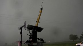 Rocket Launches Over 34,000 Feet into a Wedge Tornado