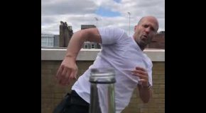 Jason Statham Takes the Bottle Challenge to the Next Level With a Roundhouse Kick
