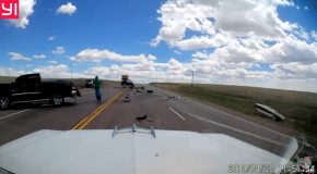 Man Swerves to Avoid Car that Causes Head-On Collision