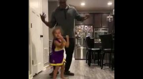 Dad Trying Teach Daughter a Fun Dance But She Twerks Instead