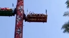 Horrifying Moment When Cables Of Amusement Park Ride Breaks