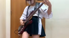 Amazing Young Japanese Bassist Girl!