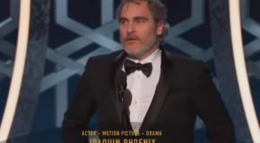 Joaquin Phoenix F-bombs his Joker speech