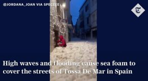 Waist-High Sea Foam On The Streets Of Spain