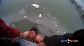 Woman Gets Saved From Freezing And Drowning To Death By Cop