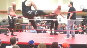 Wrestler’s Entry Into Match Doesn’t Go Well