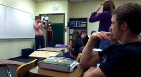 Kid Plays “Tequila” On Trumpet In Class!
