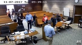 Man In Courtroom Throws Drug In Front Of Other Guy To Frame Him