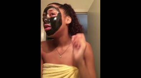 Painful Removal Of A Charcoal Face Mask!
