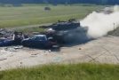 High Speed Impact Of A Tank On A Car!