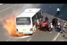 Bus Catches On Fire In China, Passengers Jump Out In Terror!