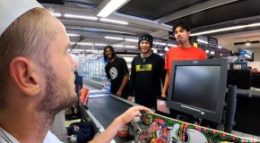 Skaters Turn Grocery Store Into A Skate Park!