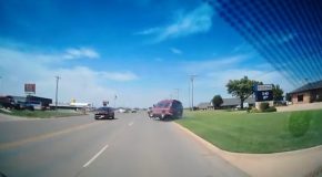 SUV Appears To Sideswipe A Van!
