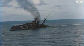 Footage Of HMS Barham Exploding And Sinking In 4K 50fps!