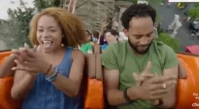 Commercial Actor Who’s Scared Of Rollercoasters Takes It Like A Boss!