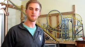 Trying Out A 13-Car Coaster Train On A Model Rollercoaster Set!