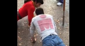 Man Challenges Gaston To A Push-Up Challenge In Disney, Regrets Immediately!