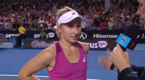 Aussie Tennis Player Says She’s “Good From Behind”, Crowd Erupts In Laughter!