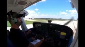 Pilot Lands And Crashes Right Into The Hangar!