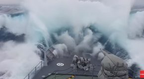 Warship Gets Hit by An Enormous Wave In Antarctica!