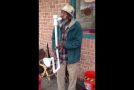 Homeless Man Plays His Saxophone Made Of PVC Pipes!