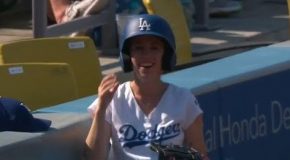 Dodger Ball Girl Tackles The Heck Out Of Rogue Fan!