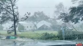 Footage Of Hurricane Ida Wreaking Havoc In Golden Meadow, LA
