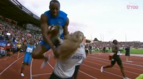 The Time When Usain Bolt Crashed Into The Flower Girl!