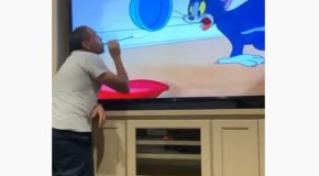 Man Does The Tom & Jerry Invisible Mouse Drinking Milk Trick!