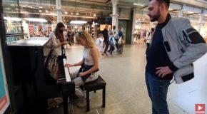The Most Amazing Interstellar Cover On A Public Piano Ever!