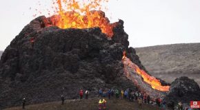 Volcano Erupting In Iceland Caught On Tape!
