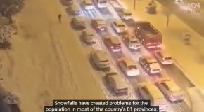5,000 Cars Stuck Under Snow In Turkey, Massive Snowfall In Gaziantep