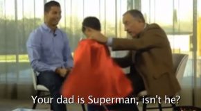 Cristiano Ronaldo’s Son Dressed Up As Superman Interrupts Interview!