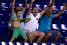 Full Clip Of The Crazy Kid Fan Dancing At A Volleyball Game!