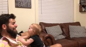 Baby Can’t Identify Her Father After He Shaves His Beard!
