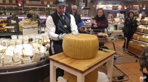 Man Cracks Open A $1,300 Wheel Of Parmigiano Reggiano Cheese!