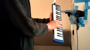 Musician Plays The Flight Of The Bumblebee On A Melodica With A Hairdryer!