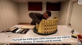 Guiness World Record For The Fastest Time To Build A Millennium Falcon LEGO Set!