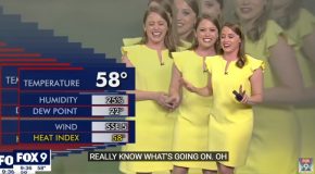 Technical Glitch Causes Meteorologist To Multiply On The Screen!