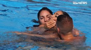 USA Swimmer Faints, Her Coach Rescues Her From The Pool!
