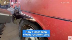 Using Laser To Deep-Clean 40 Years Worth Of Rust From Cars!