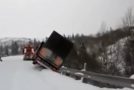 Trucks In Norway Crashing Because Of Heavy Snow