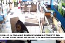 Customer Tries To Escape With Her Phone After Not Paying For The Repairs