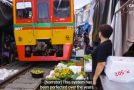 Thailand’s Maeklong Market, A Market Through Which Trains Pass