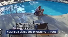 Drowning Four-Year-Old Boy Gets Saved By A Man Who Jumped Over The Fence
