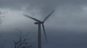 Windmill Gets Destroyed During A Fierce Storm