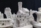 Carving A Beautiful Hollow Castle Out Of A Dry Piece Of Plaster