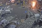 Forklift Gets Into An Accident In A Metal Foundry